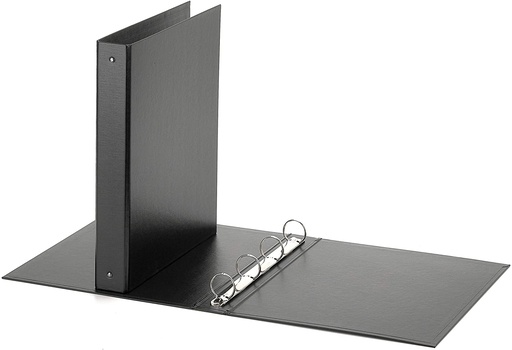 [110096] Raccoglitore a 4 Anelli EUROPA - F.to 22x30  D.so 30mm - NERO