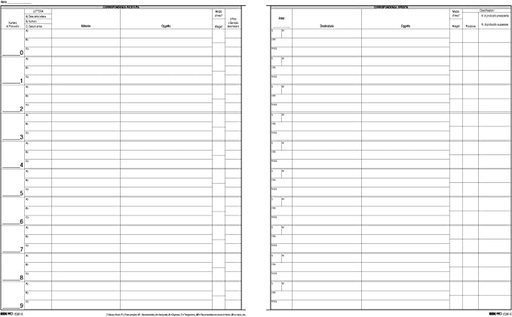 [120060] REGISTRO PROTOCOLLO ARRIVI/PARTENZE 5000 NUMERI Rilegatura Forte