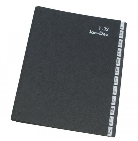 [120088] LIBRO MONITORE 1/12 - 12 SCOMPARTI NERO