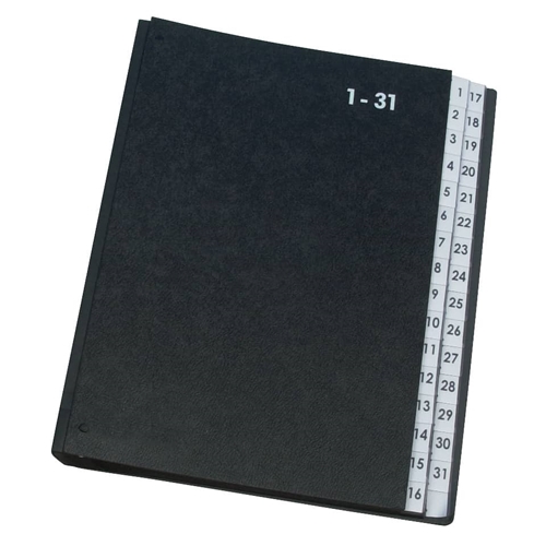 [120090] LIBRO MONITORE 1/31 - 32 Scomparti Nero