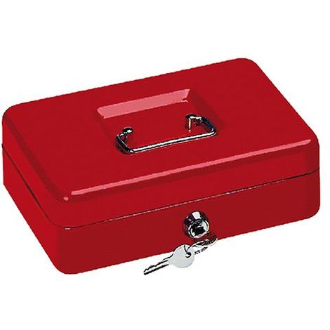 [130057] CASSETTA PORTAVALORI  20X16X7 CM. ROSSO