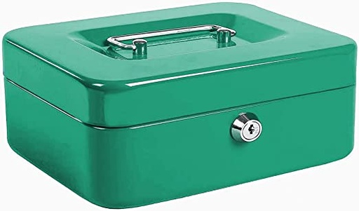 [130058] CASSETTA PORTAVALORI  20X16X7 CM. VERDE