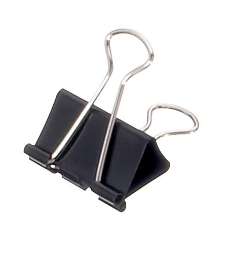 [140007] MOLLE FERMACARTE DOUBLE CLIP 51mm NERO