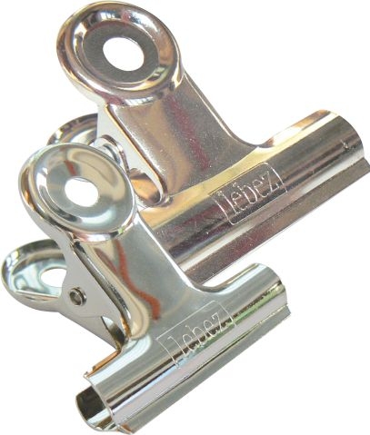 [140020] MOLLE FERMACARTE  ACCIAIO CROMATO MM.100