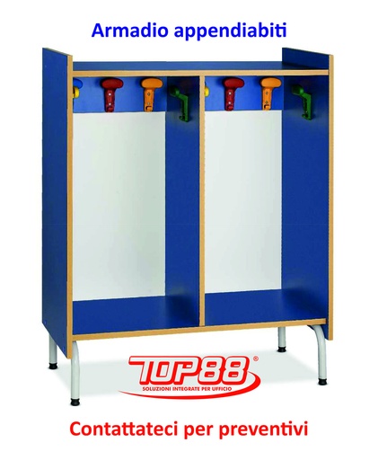 [170014] ARMADIO APPENDIABITI INFANZIA mis. 94x40x105h. vari colori