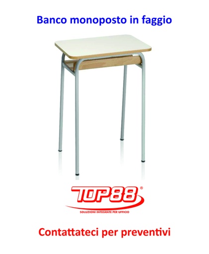 [170088] BANCO MONOPOSTO CON SOTTOPIANO IN FAGGIO SENZA POGGIAPIEDI DIM.70X50XH.65/70/74/76 - COLORE MAGNOLIA