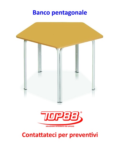 [170107] BANCO PENTAGONALE 5 LATI DA 70 CM - VARIE ALTEZZE - VARI COLORI
