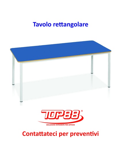 [170196] TAVOLO RETTANGOLARE DIM.180X80X76H - VARI COLORI