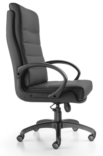 [170324] Poltrona Direzionale MIZAR ALTA Similpelle NERO cat.A