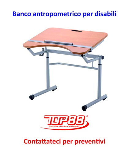 [171345] BANCO ANTROPOMETRICO PER DISABILI - DIM.90X65 H.70/92 CM