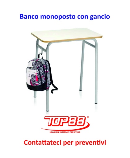 [171372] BANCO MONOPOSTO CON GANCIO DIM.70X50XH.65/70/74/76 - COLORE MAGNOLIA