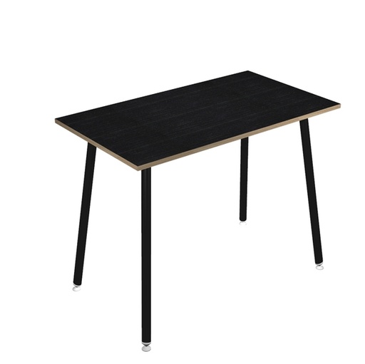[D92442] Tavolo alto 180x80xH105cm Nero/ Nero venato Skinny Metal