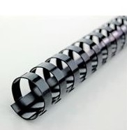 [280100] Dorsi Plastici per Rilegatrice  mm.38  NERO