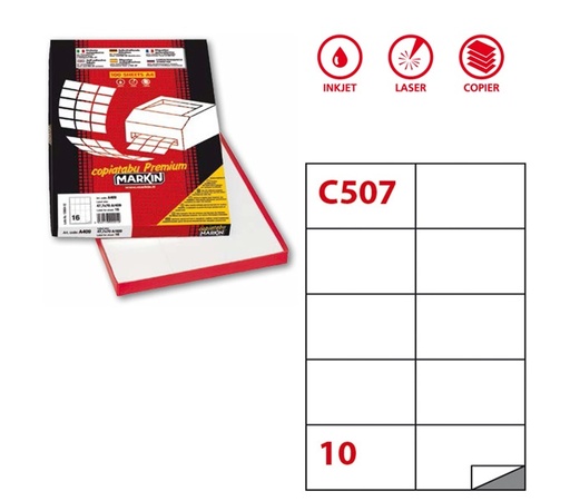 [300216] Etichette Laser mm 105x59 Cf.100 Fg. = 1000 ETICH.