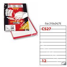 [300236] Etichette Laser mm 210x25 Cf.100 Fg. = 1200 ETICH.