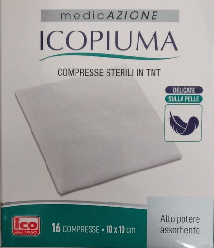 [480557] GARZE COMPRESSE STERILI IN TNT 10x10 cm. Pz.16