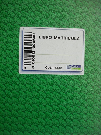 [500027] LIBRO MATRICOLA REGISTRO 13 PAGINE - 32X24 CM