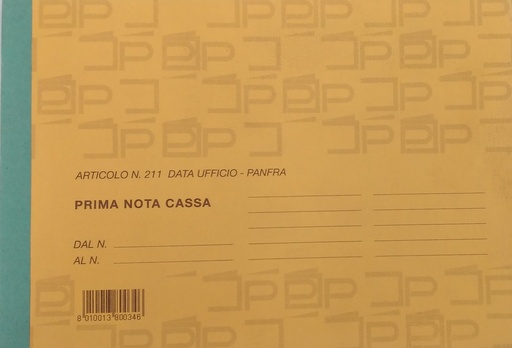 [500029] PRIMA NOTA CASSA MEMORANDUM A5 50X2 COPIE - 15X21 CM