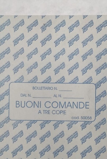 [500058] BUONI COMANDE 25X3 COPIE AUTOCOPIANTI - 14X10 CM