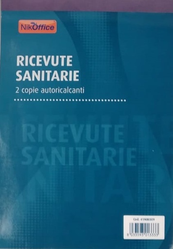 [500071] RICEVUTE SANITARIE A5 BLOCCO 50X2 COPIE AUTOCOPIANTI - NON NUMERATO - 15X21 CM