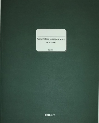 [500086] REGISTRO PROTOCOLLO CORRISPONDENZA IN ARRIVO 50 PAGINE