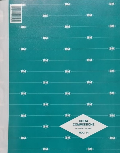 [500108] COPIA COMMISSIONI BLOCCO A4 100 FOGLI (NON AUTOCOPIANTI) 22X28