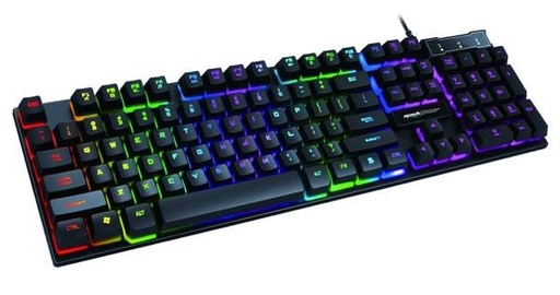 [520269] TASTIERA  GAMING MACH POWER USB 104 TASTI BLACK RGC COLOR