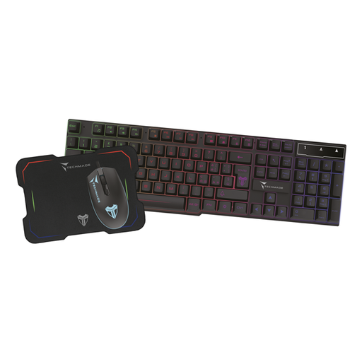[520269C] KIT TASTIERA MOUSE E MOUSEPAD TECHMADE TM-COMBOGAMING