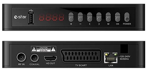 [520696] DECODER DVB T2 E-STAR TS618 DVD-T2 HDMI NEW 2021