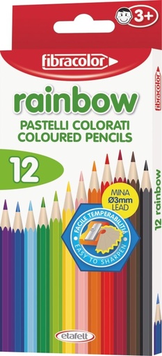 [620526] PASTELLI LEGNO VERNICIATI PZ.12 RAINBOW