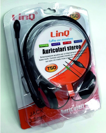 [992235] CUFFIA CON MICROFONO LINQ PER PC