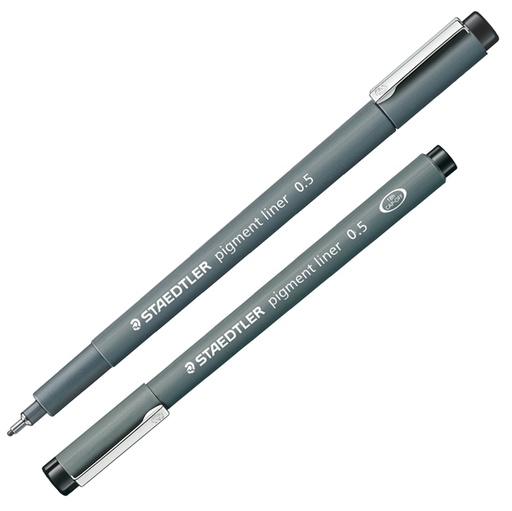 [D25014] Pennarello Pigment Liner 308 nero 0,5mm Staedtler