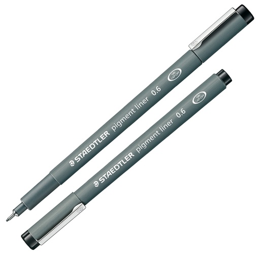 [D25015] Pennarello Pigment Liner 308 nero 0,6mm Staedtler