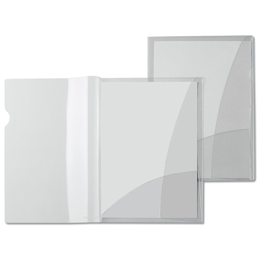 [D25064] 5 CARTELLINE C/TASCHE CAPRI 69/2 21X29,7 PVC CRISTALLO