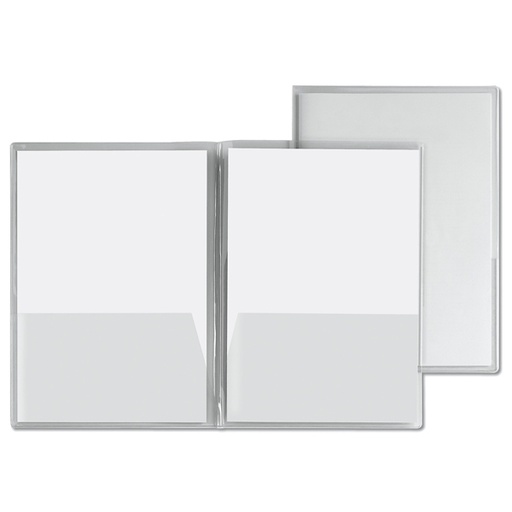 [D25065] 5 CARTELLINE C/TASCHE CAPRI 69/T2 21X29,7 PVC CRISTALLO