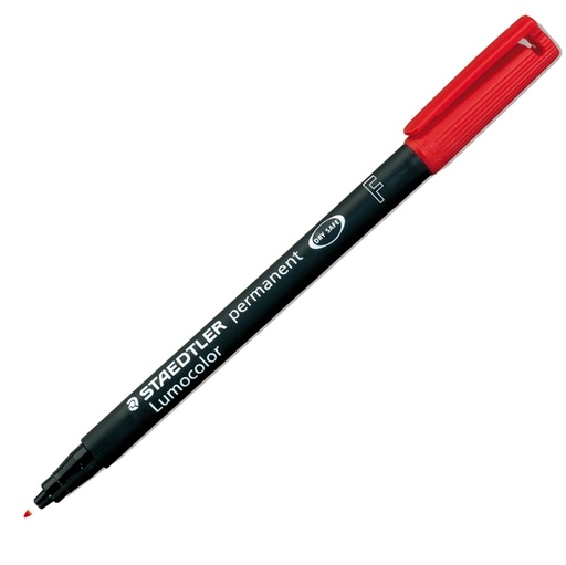 [D25082] PENNARELLO LUMOCOLOR PERMANENT 318 F 0.6 ROSSO