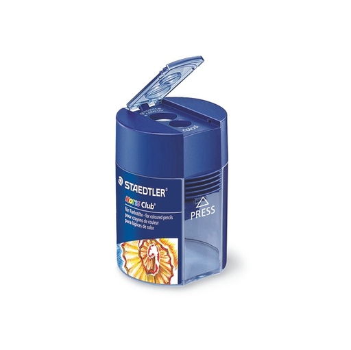 [D25161] Temperamatite 2 fori per matite colorate c/contenitore Noris Club STAEDTLER