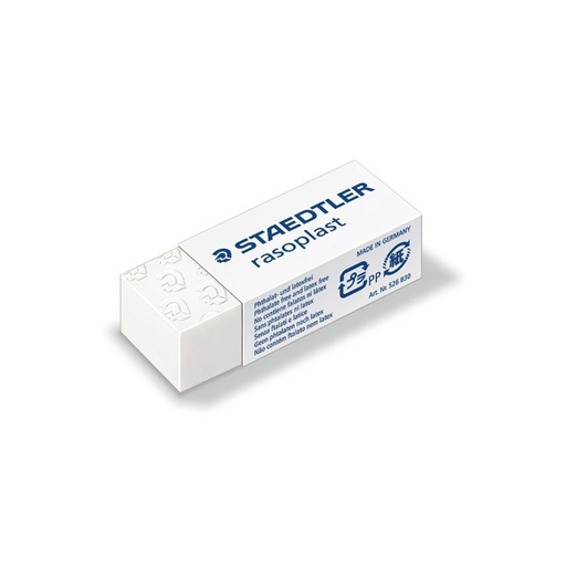 [D25168] BOX 30 GOMME RASOPLAST 526 B30 BIANCA PER MATITA
