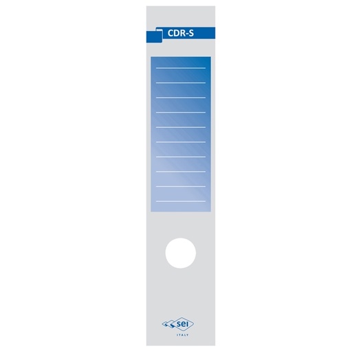 [D25327] Busta 10 copridorso CDR-S carta adesiva blu 7x34,5cm SEI ROTA
