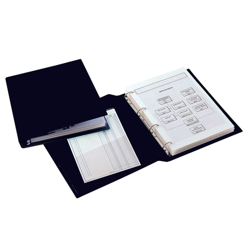 [D25405] Raccoglitore SANREMO 2000 25 C 4D nero 22x30cm SEI ROTA