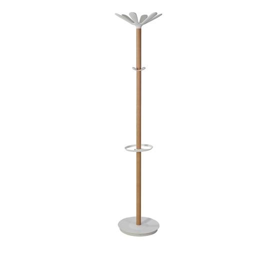 [D92543] Appendiabiti a 6 posti 175cm con portaombrelli Naho Alba