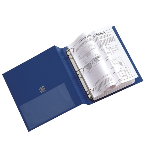 [D25454] Raccoglitore STELVIO 40 A4 3D blu 22x30cm SEI ROTA