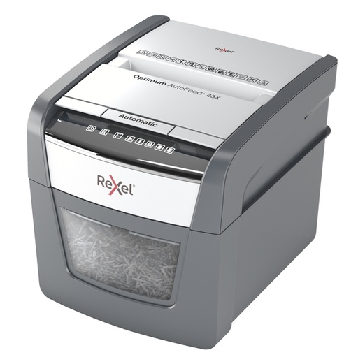 [D92565] Distruggidocumenti a frammenti Optimum AutoFeed+ 45X Rexel