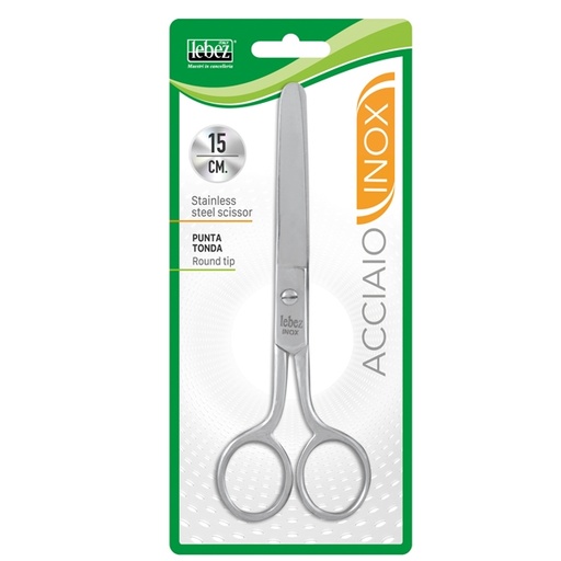 [D25767] Forbici 056 15cm lama acciaio punta tonda LEBEZ