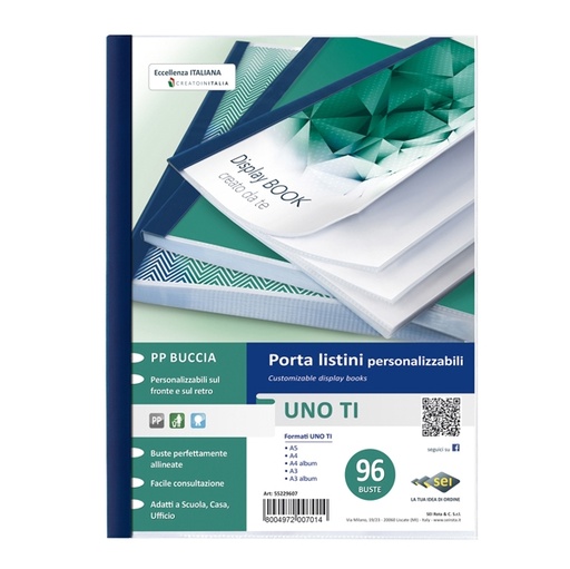 [D25893] Portalistini personalizzabile UnoTI 22x30cm 96 buste Sei Rota