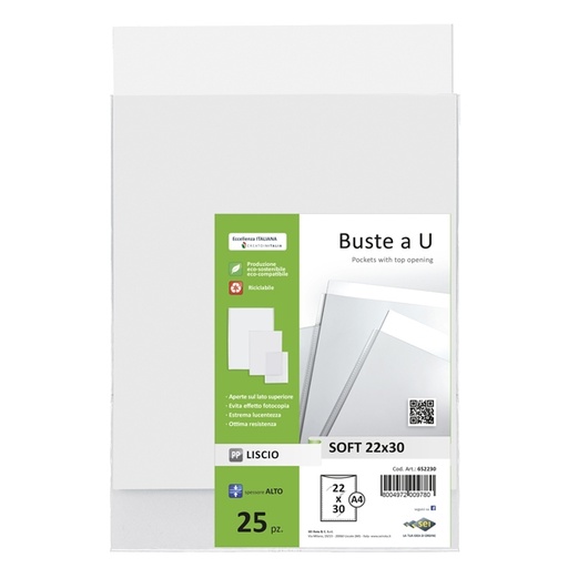 [D25958] 25 buste a sacco PP Soft 220x300mm Sei Rota