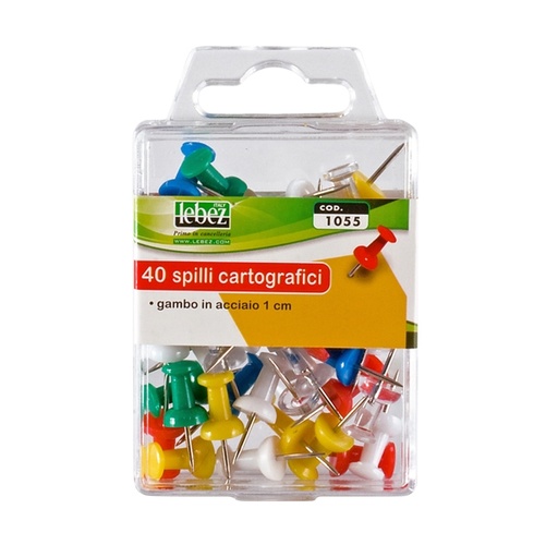 [D26041] SCATOLA 40 SPILLI CARTOGRAFICI CLESSIDRA COLORI ASSORT. ART.1055