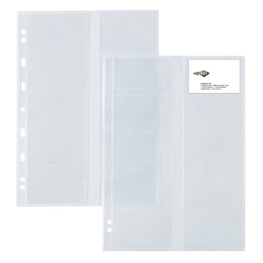 [D26079] 10 buste forate ATLA CARD 21x29,7cm porta 20 biglietti visita SEI ROTA