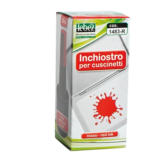 [D26368] INCHIOSTRO ROSSO 30ml ART.1483 S/OLIO X CUSCINETTI LEBEZ