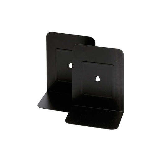 [D26399] COPPIA REGGILIBRI IN METALLO NERO ART.088